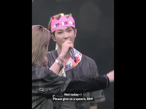Namjoon's Birthday In Stage🥰🔥They Are Celebrating His Day With Crown Put It On His Head So Cute😭💜