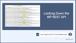 Locking Down the WordPress REST API