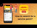 How to search for a service point on DHL Express