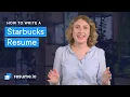 Making your Starbucks barista resume Three tips