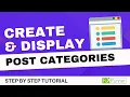 How To Create And Display Post Categories In WordPress