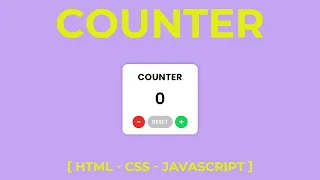 How To Create Counter Using HTML CSS JavaScript