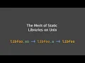 The Merit of Static Libraries on Unix