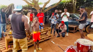 alien skin alongside champion gudo live band performance in the forest 