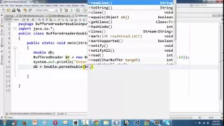 20 Inputting a double value in java using BufferedReader
