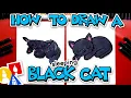 How To Draw A Sleeping Black Cat