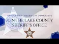 Become a Deputy at the Lake County Sheriff s Office