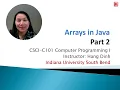 Java Programming Arrays in Java - Part2