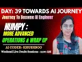 Day 39 Python NumPy More Advanced Operations Wrap Up Step by Step Examples Complete AI Jou