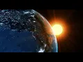 No Copyright 3D Earth and Sun Animation in Space Rotating Planet Orbit 4K Space Background