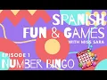 Spanish Fun Games Number Bingo