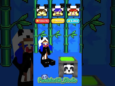 What Panda Jj's Reaction🐼🖤🤍? #shorts #minecraft