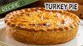 Chicken , Mushroom and Leek Pie Recipe. 