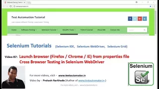 Selenium 07 - Use Multiple Browsers firefox Chrome IE