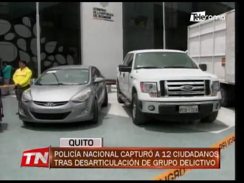 Policía nacional capturó a 12 ciudadanos tras desarticulación de grupo delictivo