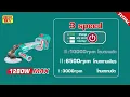 TOTAL Tools Full set 42V series BL Li-Ion Cordless 1280w angle grinder 4 - TAGLI4128102