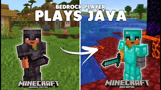 Bedrock Player PLAYS JAVA for the FIRST TIME