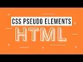 CSS Selectors Pseudo Elements Tutorial - Learn HTML to build responsive website