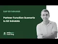 Partner Function business scenario in SD HANA