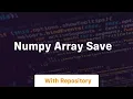 numpy array save