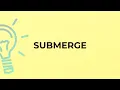 What is the meaning of the word SUBMERGE