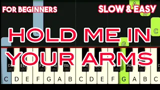 Download RICK ASTLEY - HOLD ME IN YOUR ARMS | SLOW \u0026 EASY PIANO TUTORIAL MP3