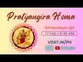 Lagu Amavasya Spl Pratyangira Homa | 17 Feb 2026 | Live From VDS Bangalore Ashram