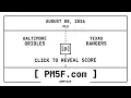 Baltimore Orioles BAL Texas Rangers TEX MLB Final Box Score AUGUST 08 2026