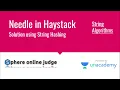 E001 Needle in Haystack String Algorithms SPOJ