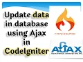 update data using ajax codeigniter