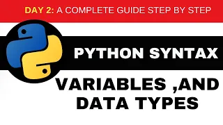 DAY 2 Python Syntax Variables and Data Types Python Course