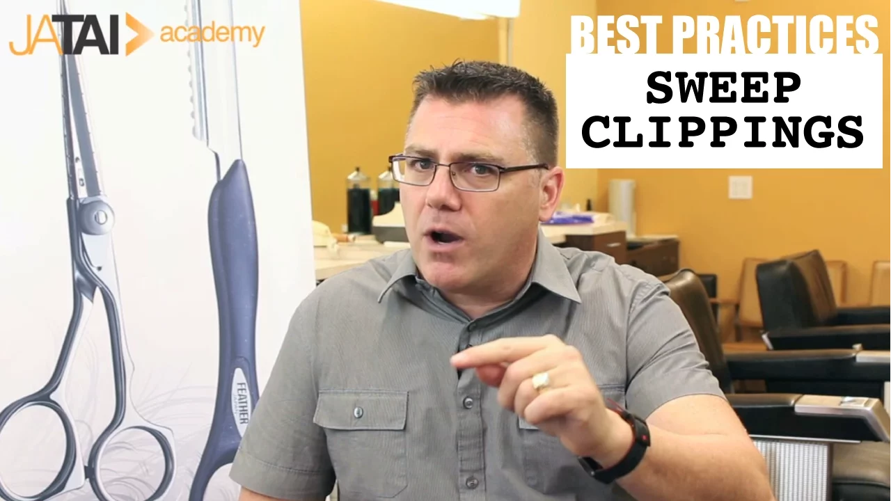 Best Practices for Barbers and Cosmetologists: Sweep up the clippings