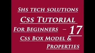 Css Tutorial For Beginners - 17 Css Box Model Tutorial Box-Model Property in Css