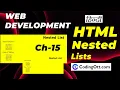Nested List in HTML HTML Tutorial for Beginners Web Development Tutorial