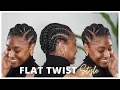 My first flat twist pin up style on my short natural hair