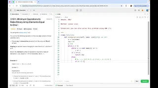 leetcode 3191 Uber Minimum Operations to Make Binary Array Elements Equal to One I Linear Scan