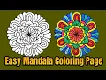 Mandala Coloring Page Colored With Relaxing Music Colored By Osman Mandalas World 59
