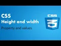 Css tutorial 9 in hindi css height and width max width and min width differences responsive