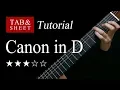 Lagu Canon in D - Guitar Lesson + TAB