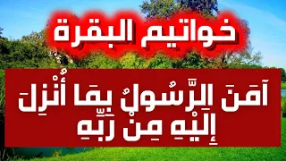 آخر آيتين من سورة البقرة مكررة | من قرأهما في ليلة كفتاه | خواتيم البقرة للتحصين