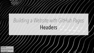 GitHub Pages Headers with Markdown