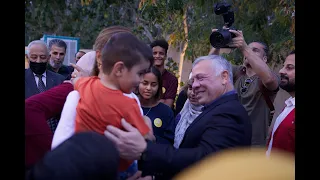 خلال استضافة جلالة الملك عبدالله الثاني أيتاما على إفطار رمضاني في العقبة اليوم 