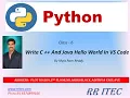 Hello World Program in c cplusplus and java