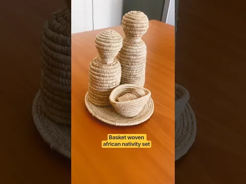 Diy basket woven nativity set. #diy #craft