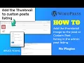 How to add enable or disable post thumbnails for custom posts posts in admin listings in WordPress