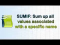 How to sum up all the values associated with a specific name in a list Open Office 4