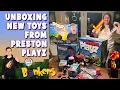 WOW Preston Playz NEW TOY LINE Unboxing Plush Figures Pleb Sword Stickers More BONKERS TOYS