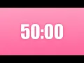 50 Minute Timer - Minimal No Sound Pink Background