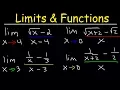 Limits of Rational Functions - Fractions and Square Roots
