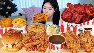 ASMR MUKBANG| KFC 양념치킨 치킨버거 치즈스틱 후라이드 치킨 먹방 & 레시피 FRIED CHICKEN AND CHEESE BURGER EATING